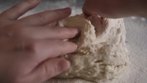 Kneading Dough POV Close-up — Stockvideo