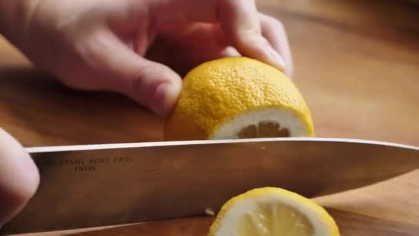 柑橘类水果柠檬切片 — 图库视频影像