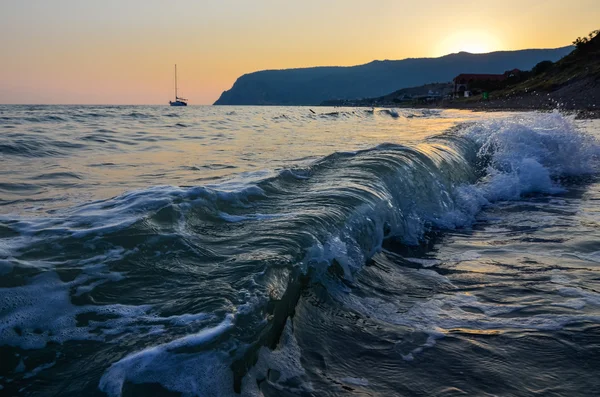 Coucher de soleil sur la côte Images De Stock Libres De Droits