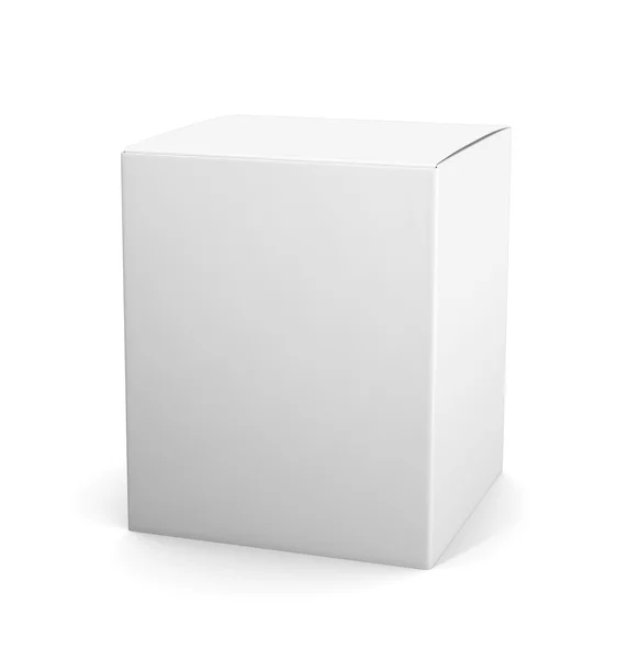 화장품이 솔 라에 대 한 템플릿 흰색 골 판지 포장 상자 — 스톡 사진