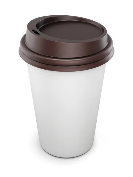 Mock up for your design disposable cups for coffee with lid on w — Stock Photo, Image