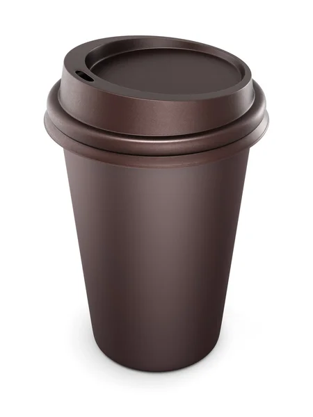 Mock up for your design disposable cups for coffee with lid on w — Stock Photo, Image