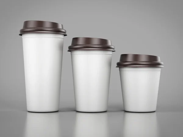 Farklı boyutlarda üst üste duran tek kullanımlık plastik bardak. Mo