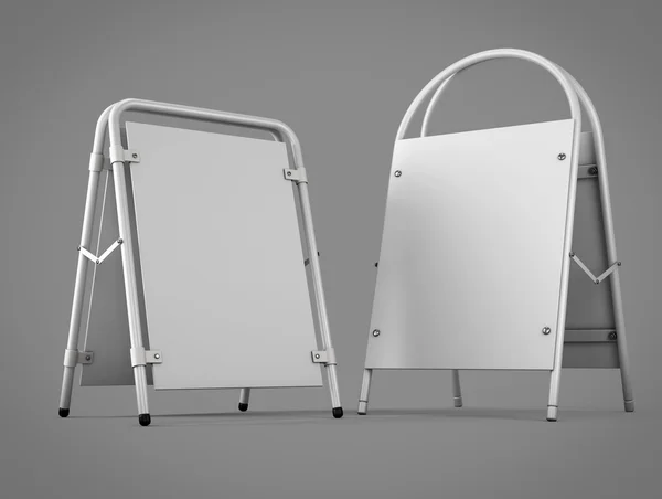 Açık hava reklam standları tasarımınız için iki tür. Boş t — Stok fotoğraf