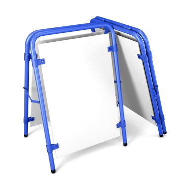 Katlanmış ve gelişeceğini form reklam için duruyor. Promosyon rac