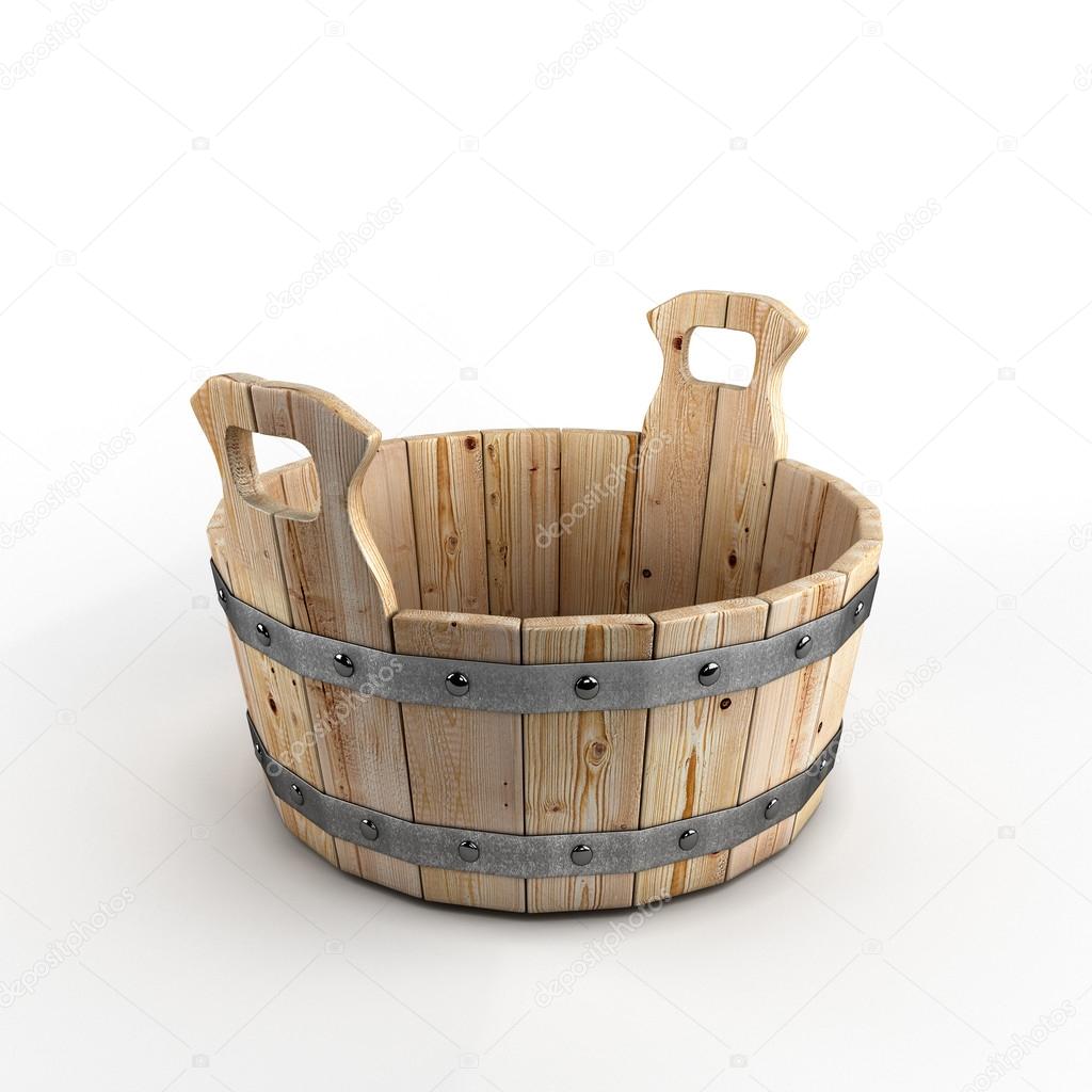 Wooden tub for washing
