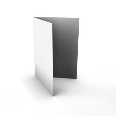 katlanmış kağıt beyaz temiz bir sayfayla