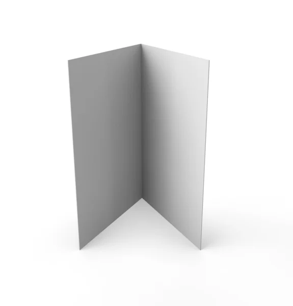 Biały czysty arkusz papieru składany — Zdjęcie stockowe