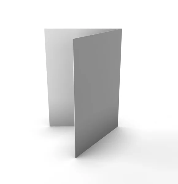 空白の折られたリーフレット — ストック写真