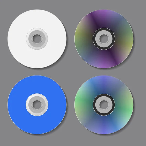DVD CD disques. Illustration vectorielle . — Image vectorielle