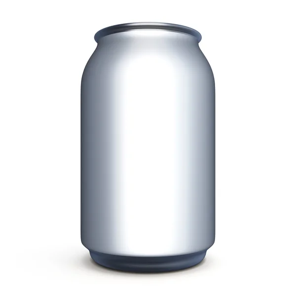 Bank voor bier, frisdrank zonder label voor ontwerp. — Stockfoto