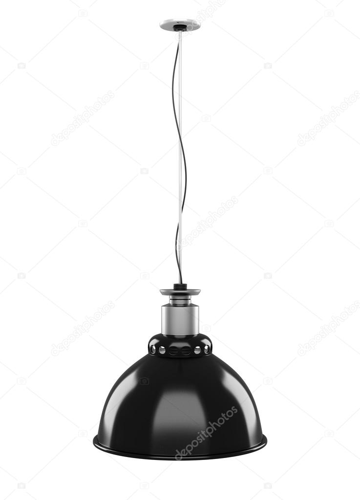 Hanging lamp isolated on white background. 3d.