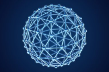 soyut küre karanlık bir arka plan üzerinde 3 boyutlu model