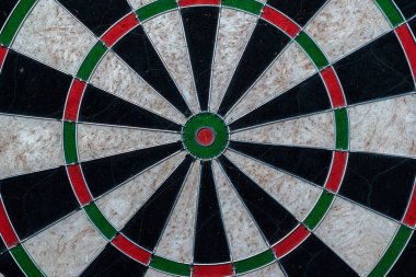 Close up of flat view of professional darts board.