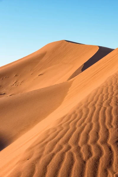 Overdag Close Woestijn Duinen Van Erg Chigaga Aan Poorten Van — Stockfoto