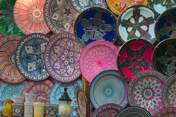 Stock image Detail of colorful ceramics in the markets of the medina of Marrakech, Morocco.