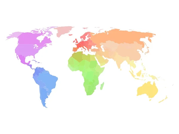 Carte du monde politique sur fond blanc . — Image vectorielle