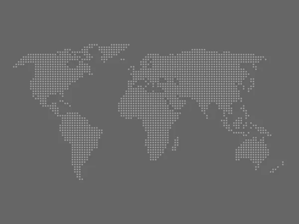 Mapa del mundo punteado — Vector de stock