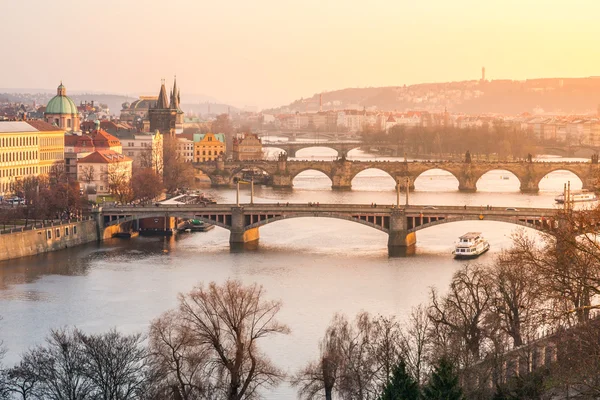 Прага мостів і Вечерние — стокове фото