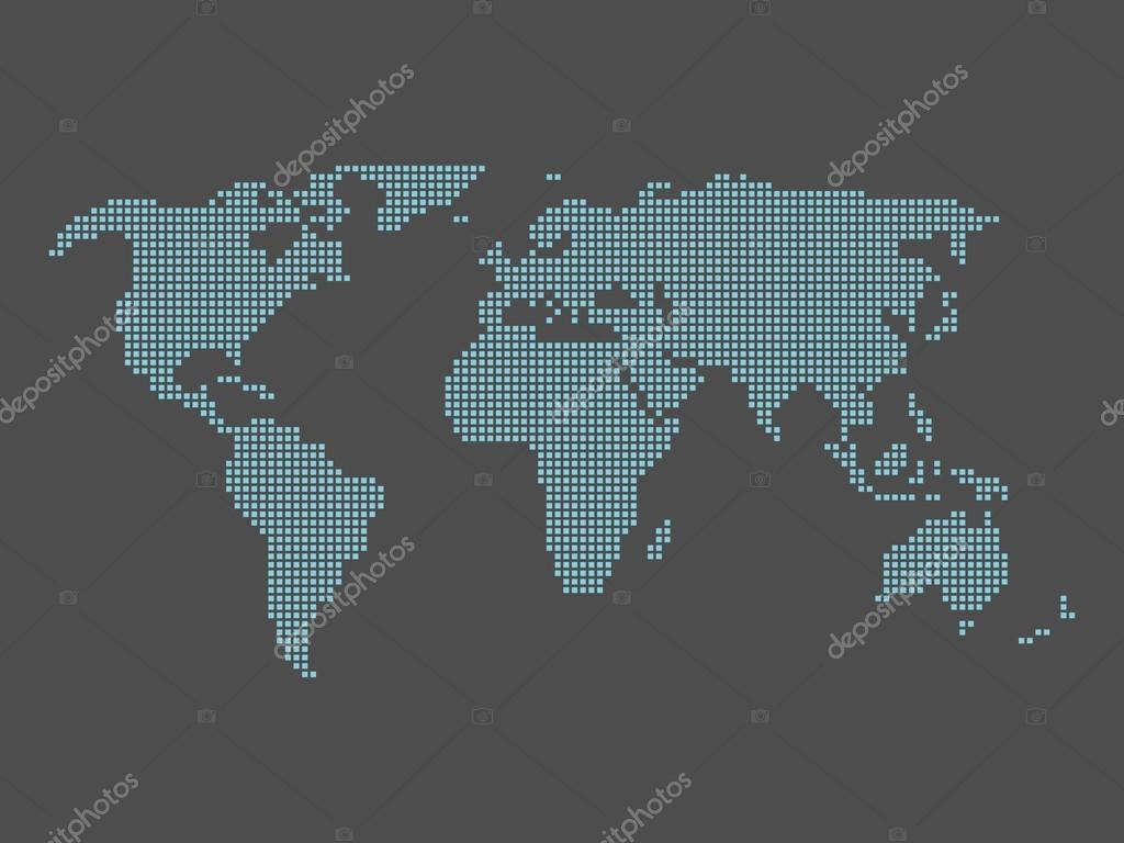 World map made of squares Stock Vector Image by ©pyty 103720648