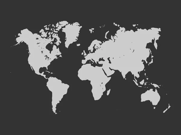 Silueta del mapa del mundo — Vector de stock