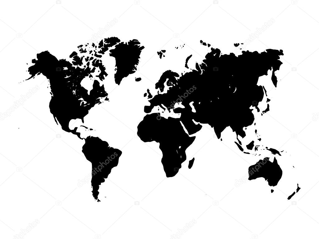 Descargar Mapa del mundo silueta Vector. ¡Encuentre más de un millón de  vectores gratuitos, gráficos d…