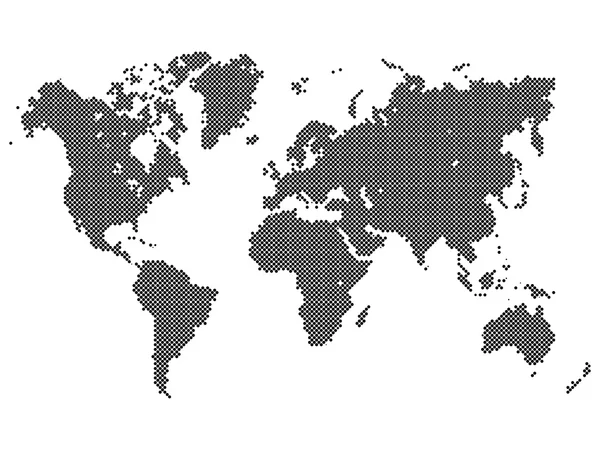 Carte du monde vectorielle pointillée — Image vectorielle