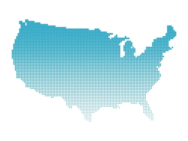 Map półtonów z Usa — Wektor stockowy