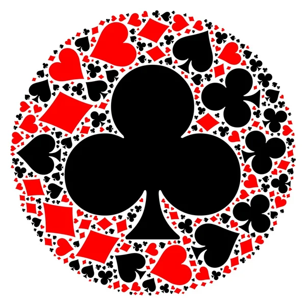 Poker cartas juego de mosaico — Archivo Imágenes Vectoriales