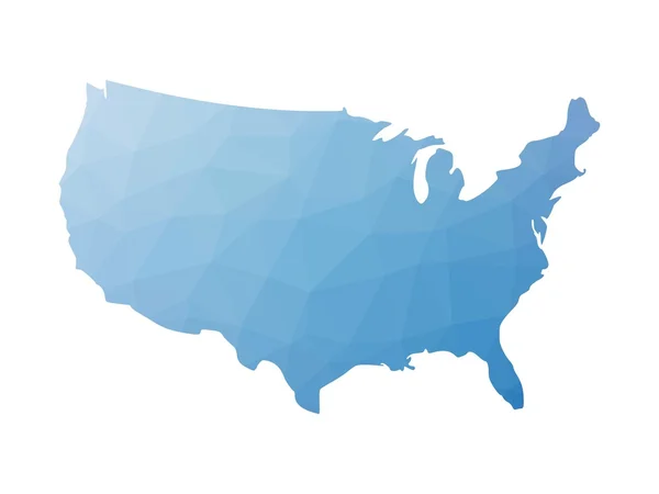 Low Poly carte de États-Unis — Image vectorielle