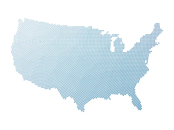 Mapa USA promieniowe rastra — Wektor stockowy
