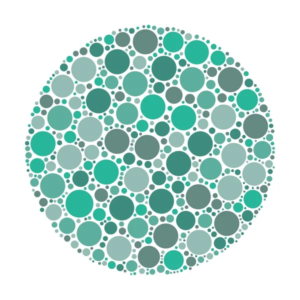 Cirkel med prickar — Stock vektor