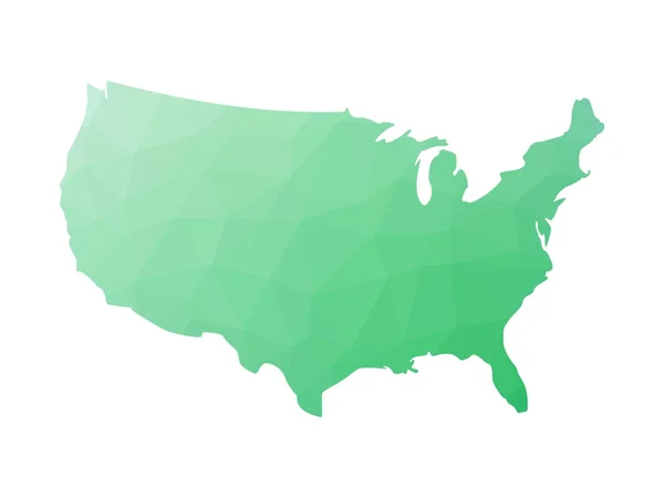 Low Poly mapa Usa — Wektor stockowy