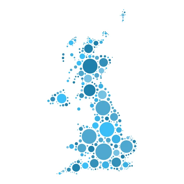 stock vector United Kingdom map mosaic of circles