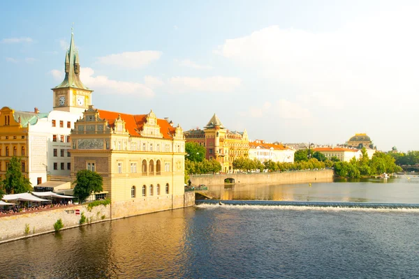 Smetana embankment in Prague Old Town — Stock Photo, Image