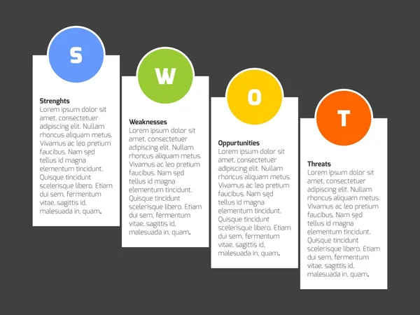 SWOT-Business Infographic Diagram — Stockvector