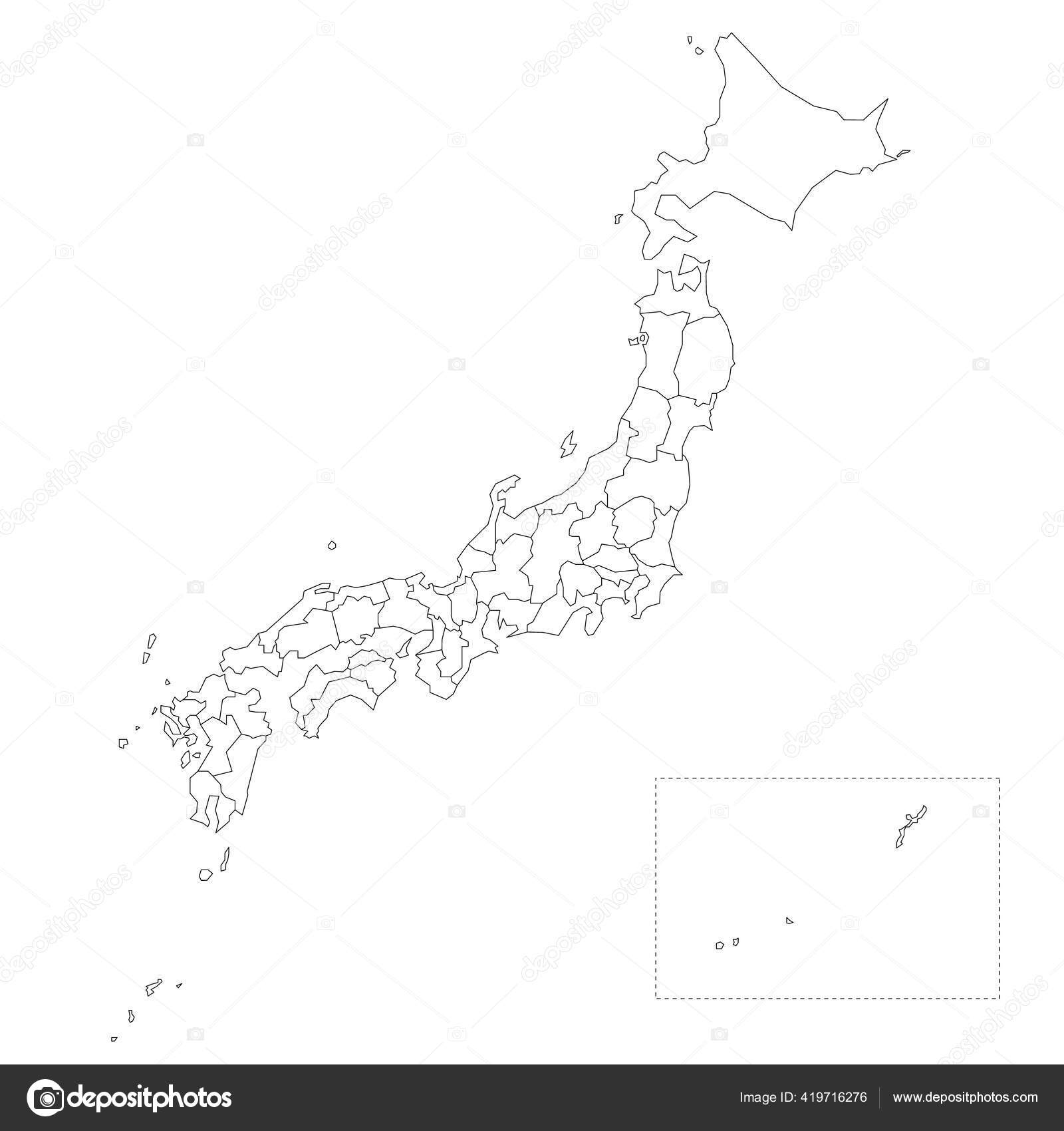 Carte Japonaise. Carte Couleur Des Provinces Du Japon. Carte Administrative  Japonaise. Régions Et Préfectures. Illustration de Vecteur - Illustration  du indicateur, asiatique: 220702638