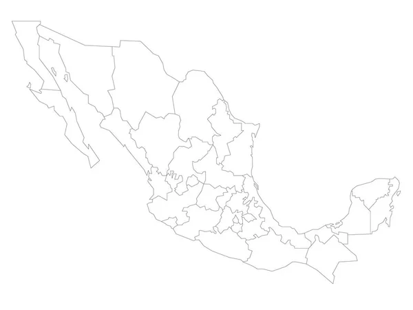 Estados Unidos de México mapa — Vector de stock