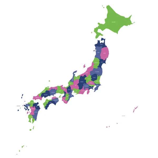 Carte des préfectures du Japon — Image vectorielle