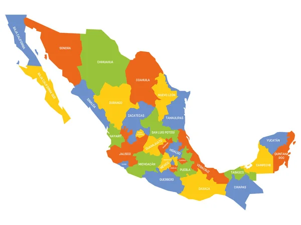 Estados Unidos de México mapa — Archivo Imágenes Vectoriales