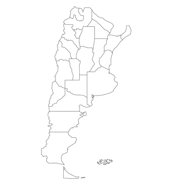 Argentina - mapa de provincias — Vector de stock