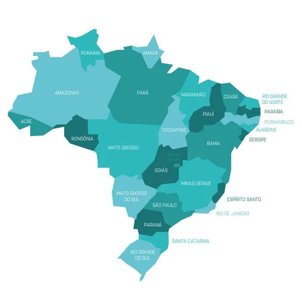 Estados de Brasil — Vector de stock