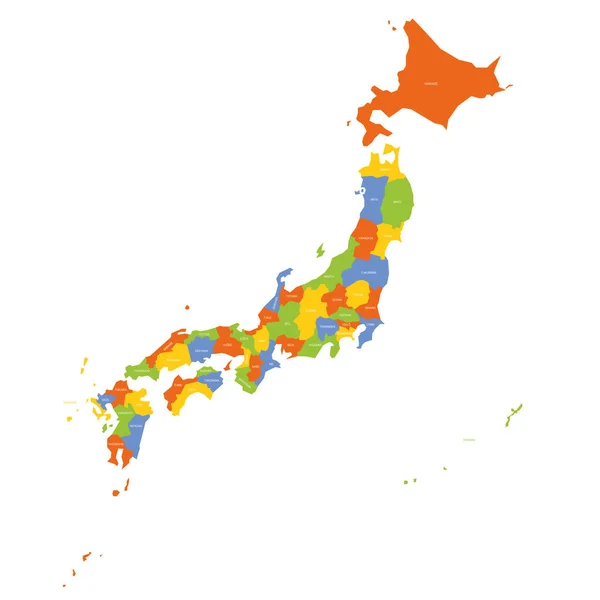 Carte des préfectures du Japon — Image vectorielle