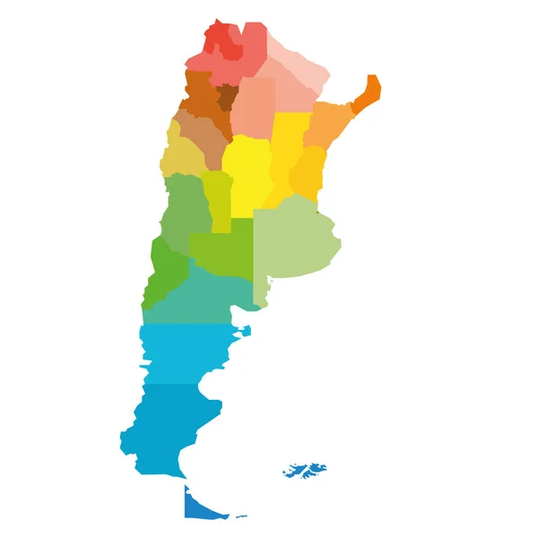 Argentina - mapa das províncias —  Vetores de Stock