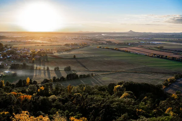 Panoramic sunset in Bohemian Paradise — Stock Photo, Image