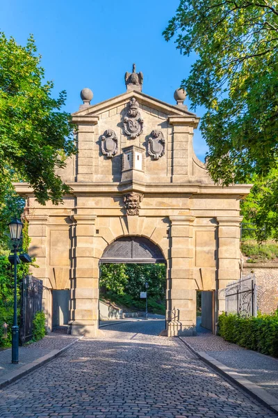 Barokowa brama wejściowa do Vysehrad — Zdjęcie stockowe
