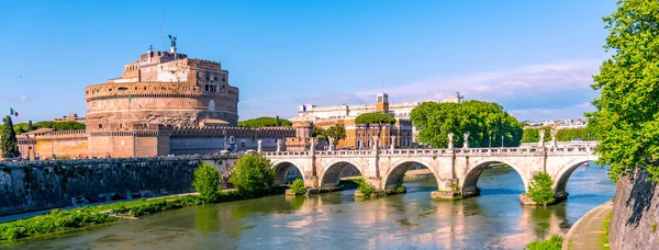 Castel Sant Angelo e Ponte Sant Angelo — Foto Stock