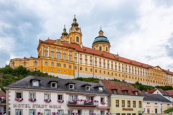 MELK, AUSTRIA - JULY 21, 2019: Melk Abbey, German: Stift Melk. Benedictine abbey above the town of Melk in Lower Austria, Austria — Stock Photo, Image