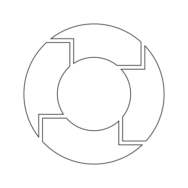 4 pilar i cirkel — Stock vektor