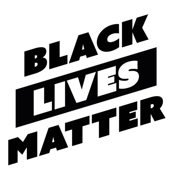 Black Lives Matter banner met hoog contrast — Stockvector